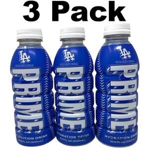 3 Pack Los Angeles Dodgers X Prime Hydration Drink 16.9 oz 2025 Limited Edition